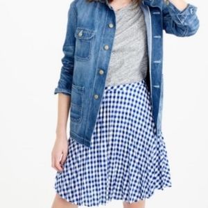 J. Crew Blue and white checkered skirt gingham